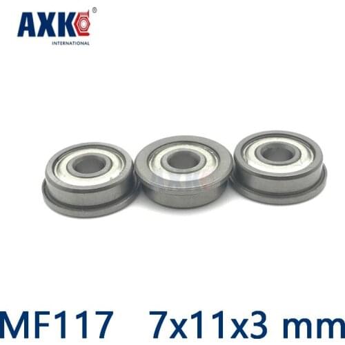 2019 Promotion Limited Axk Mf117zz Flange Bearing 7x11x3 Mm Abec-1 (10pcs) Miniature Flanged Mf117 Z Zz Ball Bearings