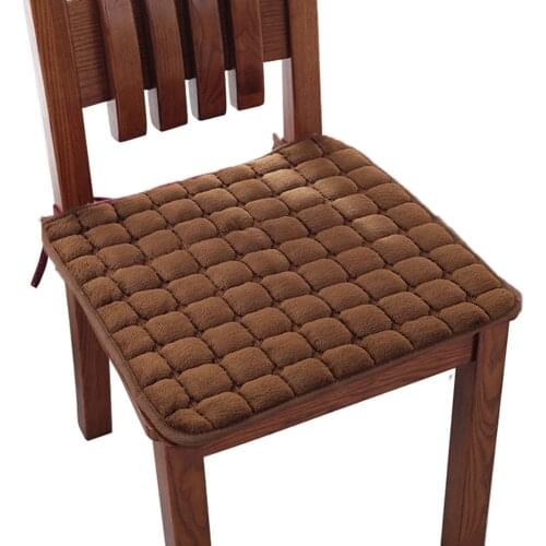 45*45cm Tie On Seat Pad Warm Dining Room Anti-skid Kitchen Office Chair Cushion Mat