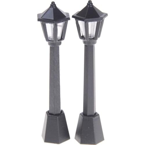 5 Pieces Single Head Scale Lampposts Train N Scale Lights Model Garden Lamps Street Lamps Model Building Lights