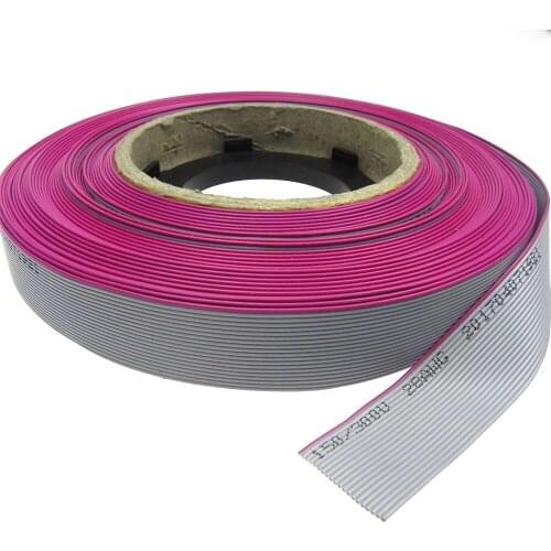 Free shipping UL2651 AWG 28 1.27MM 20Pin Ribbon Flat Cable For 2.54MM IDC type Connector