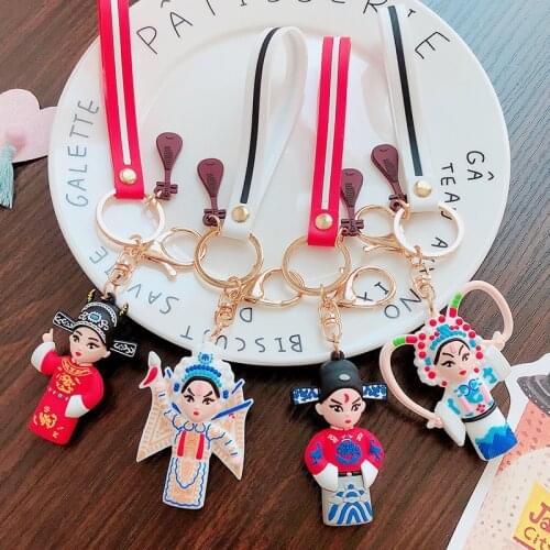 2pcs Peking Opera Doll drama emoticon package drama feature keychain Party Favors Christmas New Year Party Favors