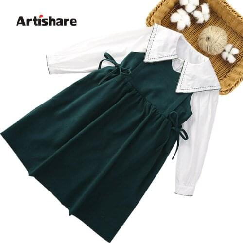 Kids Clothes Girls Blouse + Dress Clothing For Girls Spring Autumn Kids Girl Clothes Set Casual Style Childrens Clothes Girl