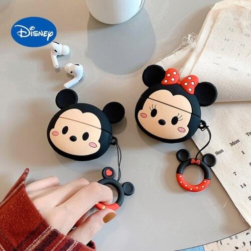 Disney 2021 Anime Mickey Minnie Earphone Sleeve Airpods1/2/3pro Minnie Silicone Earphone Sleeve for IPhone Wireless Earphones