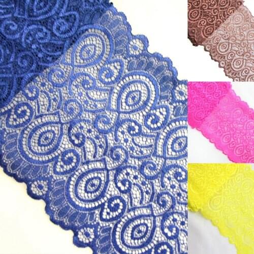 10Yards Width Colors Elastic Embroidered Lace Trim Ribbon Fabric for Underwear Sewing Accessories Wedding Hair Garments
