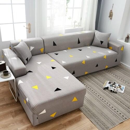 Geometric Sofa Cover Stretch Elastic Sofa Covers for Living Room Copridivano Couch Covers Sectional Corner L-shape Sofa Cover