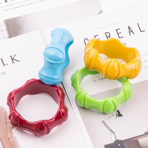 GuanLong Colorful Resin Bohemian Hand Bangles For Teen Girls Gift Acrylic Indian Ladies Bracelets Bangles With Designer Charms