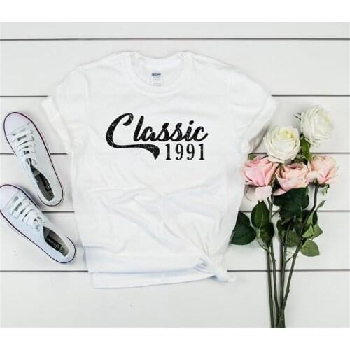 1991 classic T-shirt, gift for her and him 30th birthday gift, birthday party shirt | Round neck unisex T-shirt OCS5