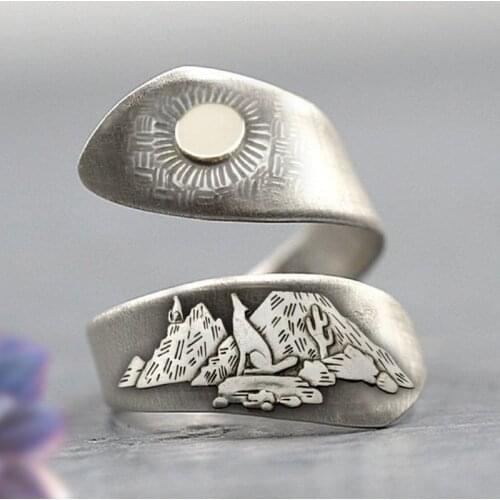 2021 Fashion Trend Star Rings Bohemian Mountain Opening Ladies Ring Engagement Gift Jewelry Girl Accessories