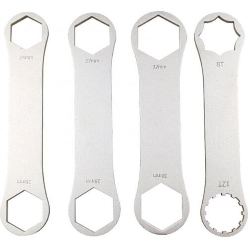 Multifunctional Stainless Steel Bike Bicycle Front Fork Axle Wrench Repair Tool Repair And Maintenance Supplies