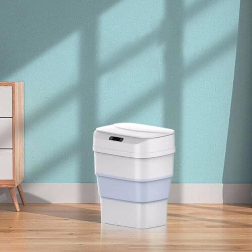 Trash Bin Automatic Smart Sensor Plastic Large Capacity Rubbish Container for Home