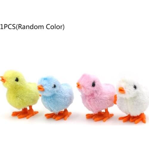 8cm/3inch Realistic Dollhouse Plush Chick Soft Stuffed Chick Clockwork Toy Chicken Miniature Decoration Clockwork Toy