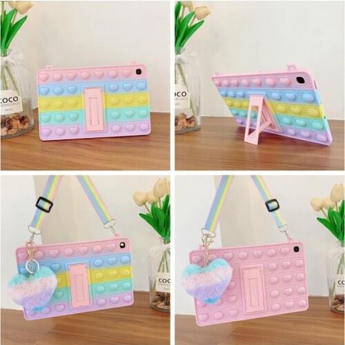Relieve Stress Toys Cover For Samsung Galaxy Tab A 8.0 10.1 S6 A7 Lite 8.7 10.4 T220 T290 T510 T500 P610 Safe Silicon Kids Case