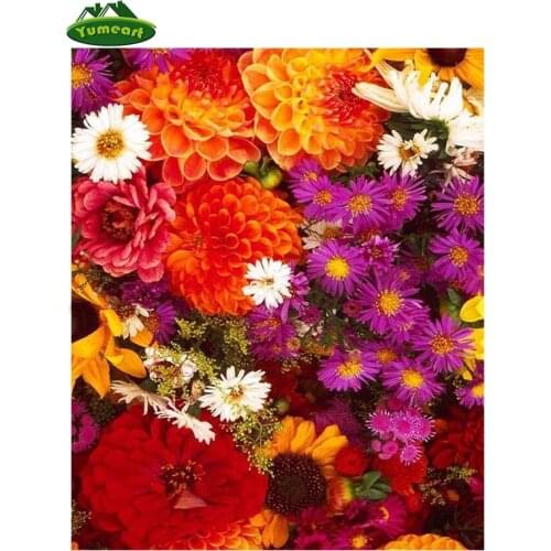 YUMEART 5D Full Drill Peony Modern Home Decoration Diy Diamond Painting Floral Needlework Full Diamond Embroidery Painting