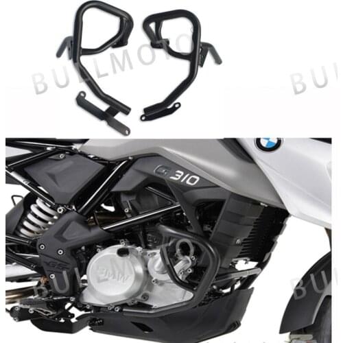 Motorcycle Tank protector Lower Carsh Bars Guard Engine Bumper Cover Dumb Black For BMW G310GS G310R 2017-2018