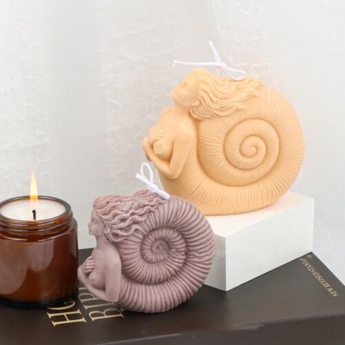 Conch Female Silicone Candle Mold for Candle Making Aromatherapy Plaster Home Decoration Mold
