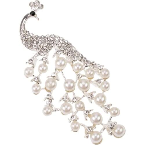 Winter New Lady Fashion Brooch Sparkling Crystal Rhinestones Large Phoenix Brooch Pins Jewelry Brooches Women Christmas BRO66