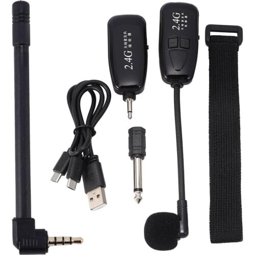 1 Pcs Mini Speaker 3.5mm Radio Outdoor Audio Antenna & 1 Set 2.4G Wireless Tie Clip MIC Mobile Phone Wireless Microphone