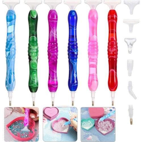 5D Resin Diamond Painting Pen Resin Point Drill Pens Cross Stitch Embroidery DIY Craft Nail Art Diamond Painting Drills Plate