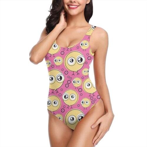 One-Piece Swimsuits for Women Chick Pink Womens Backless Bikini Sexy Girl Summer Beach Swimwear High Waisted Bikini