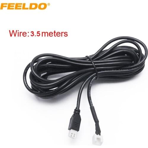FEELDO 1Pc 3.5-meter 2Pin Extended Wire Cable For Car Parking Sensor #AM1766
