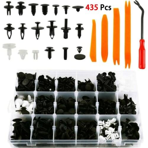 435 PCS/Set Car Body Interior Fender Bumper Retainers Fasteners Clips Plastic Rivets Trim Assortment Kit Screws Panel Fastener
