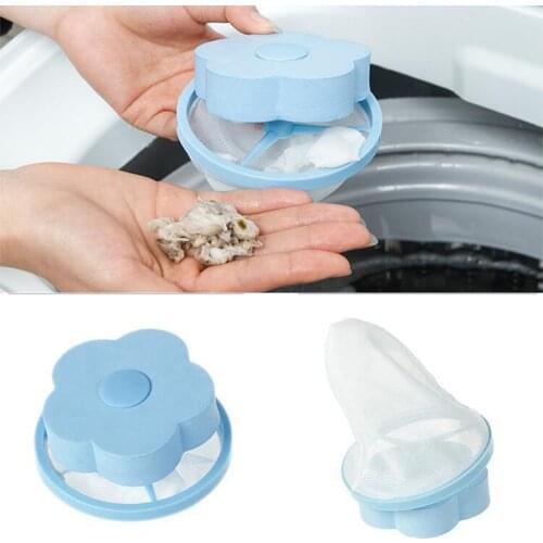 Washing Machine Lint Filter Bag Laundry Mesh Hair Catcher Floating Ball Pouch Hair Stopper & Catchers