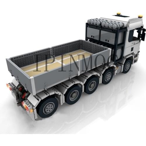 MOC-28358 Custom Scania Tractor 10x4 6 SLT RC Truck Ballast Platform Car Model Building Block Bricks Kit Kids Toys Gift