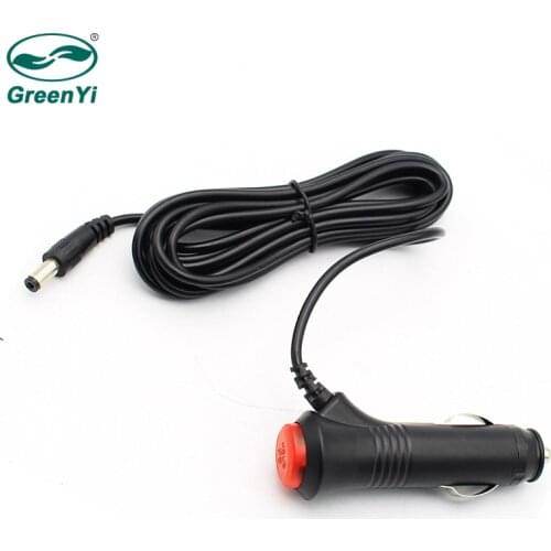 GreenYi Cigarette Lighter with 3 Meter Power Cord Plug for Connecting Car Monitor to Provide Power