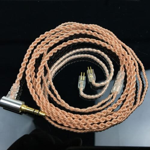 New 0.78mm 2 Pin Rose Gold Single Crystal Copper Upgrade Cable For Weston 1964 UE3X UE18 W4R Earphone Headset For iphone xr