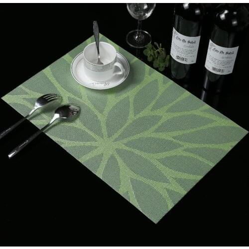 4Pcs/lot weave Placemat Sunflower dining table mat disc pads bowl pad coasters waterproof table cloth pad slip-resistant pad