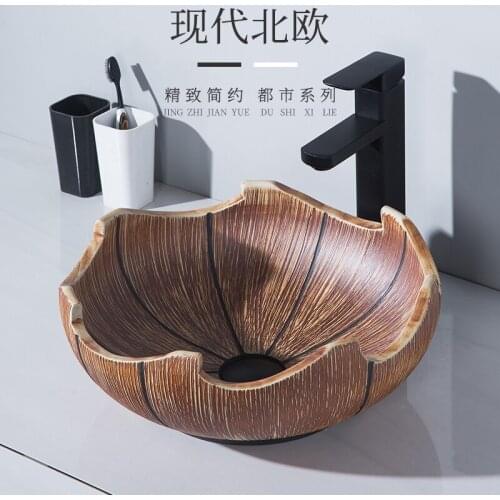 Creative basketball table basin outdoor ceramic washbasin childrens kindergarten art basin washbasin washbasin household