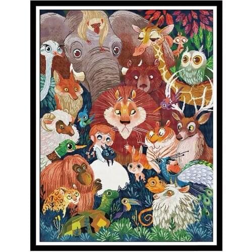 LaoJieYuan New arrivals Animal World full drill diamond painting cross stitch square or round diamond painting