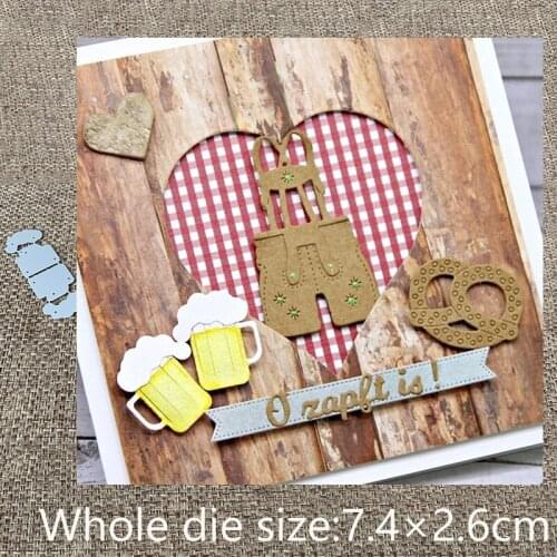 XLDesign Craft Metal Cutting Die die cuts Foam beer glass decoration scrapbook Album Paper Card Craft Embossing die cuts