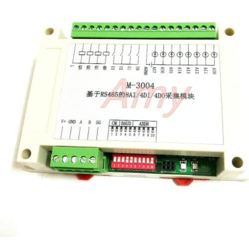 RS485 data acquisition module 8AI/4DI/4DO Modbus RTUcommunication
