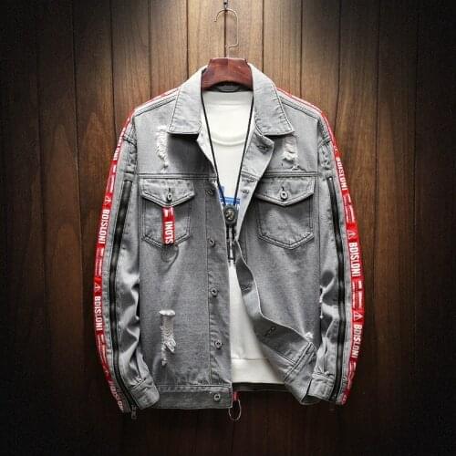 New Winter Mens Jean Jacket Casual Streetwear Men Hip Hop Denim Jacket Warm Fleece Coat Winter Mens Slim Denim Coat Outerwear