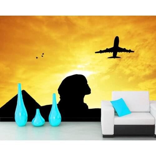 Papel de parede Egyptian sphinx 3d wallpaper mural,living room TV sofa wall bedroom wall papers home decor restaurant bar mural