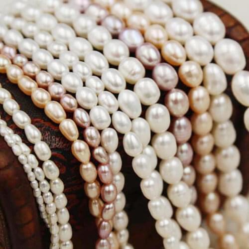 Natural freshwater pearls Exquisite rice-shaped pearl loose beads For jewelry making DIY bracelet necklace jewelry accessories