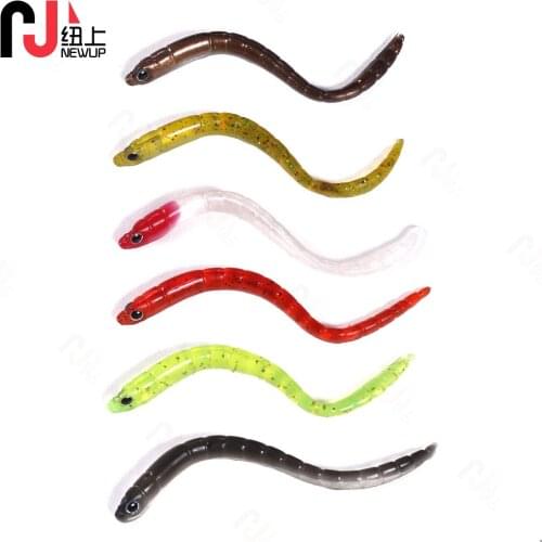 NEWUP 10pcs/lot soft lure Colored worms and earthworms 1.7g/9cm artificial Wobbler Rubber Bionic