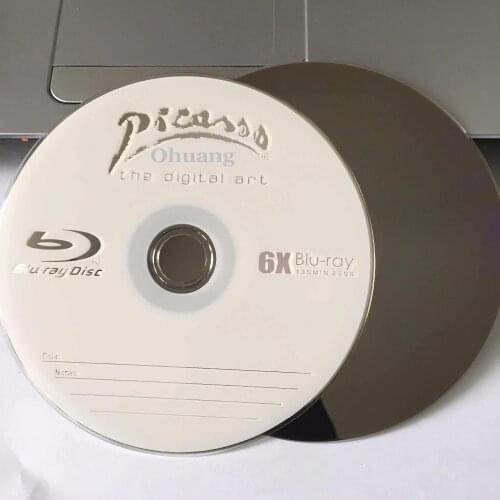 Wholesale 25 discs A+ Picasso 6x 25GB Blank Printed Blu Ray BD-R Disks