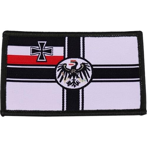 German Imperial War Flag Iron On Patch WW2 WW1 Adler Eagle Cross Badge Military Uniform Accessory