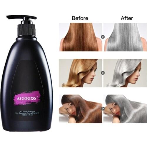 AGerios Free Shipping No Yellow Shampoo For Hair Remove Brassiness To Get Extra Blonde Professional Hair Products Dropshipping