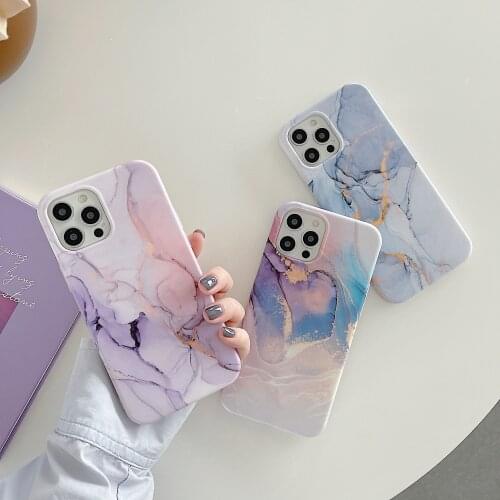 USLION Luxury Sparkling Marble Soft IMD Phone Shockproof Cover For iPhone 11 12 Pro Max Mini X XR XS XSmax 7 8 Plus Coque Funda
