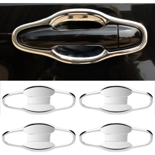 Senzeal 1 Set ABS Chrome Exterior Door Handle Bowl Cover Trim Fit for Toyota Highlander 2014 2015 2016 2017 2018 2019 All Model