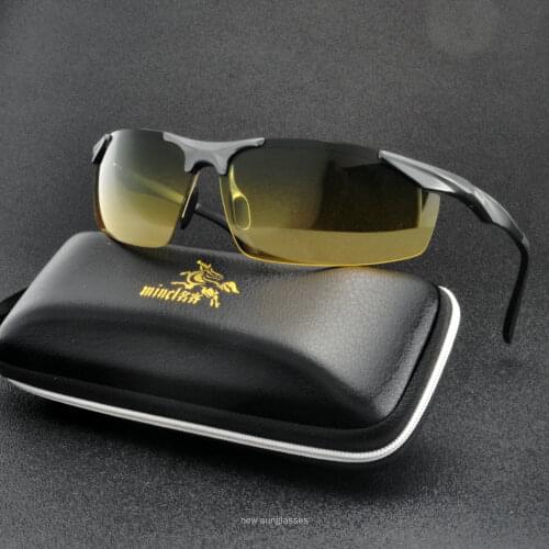 Night Vision Driving Series Polarized Men Aluminum Sunglasses Yellow Mirror Lens Male Sun Glasses for Women For Men Eyewear NX