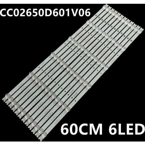 LED Backlight Array Baird TI6511DLEDDS 65" ST6451D02-E CC02650D601V06 65E20 6X12 6S1P 12pcs