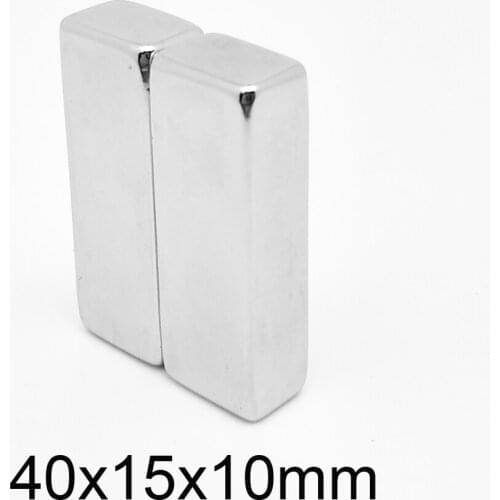 1/2/5/10PCS 40x15x10 Strong Neodymium Magnet 40mm x 15mm Block Permanent Magnet 40x15x10mm Powerful Search Magnet sheet 40*15*10