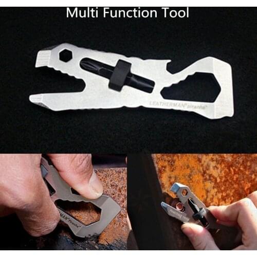 1PC Fish Shape EDC Multifunction Survival Tool Kit Gear Box Bottle Opener Screwdriver Wrench Scraper Keychain Key Ring Pendant
