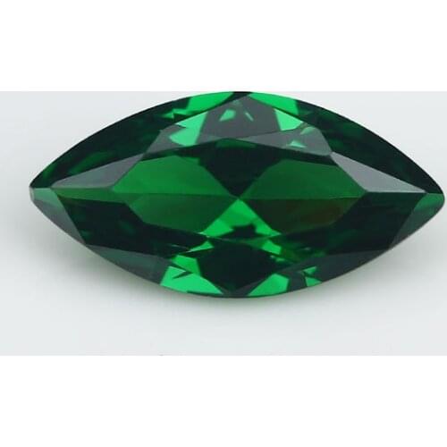 100pcs 1.5x3~8x16mm Marquise Shape Loose Stone Green Color Glass Synthetic Gems For Jewelry DIY Stone