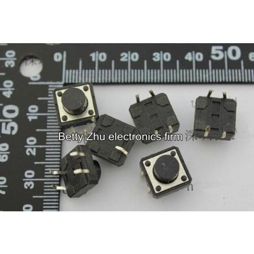 1000PCS/LOT 12mm*12mm*7mm micro switch touch switch button switch green shrapnel 12*12*7