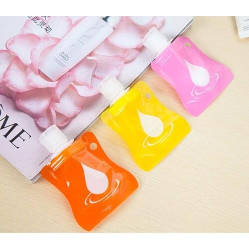 3pcs Travel Refillable Empty Squeeze Shampoo Lotion Squeezable Bag Bottles